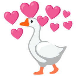 goose and heart with arrow