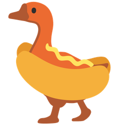 goose and hot dog