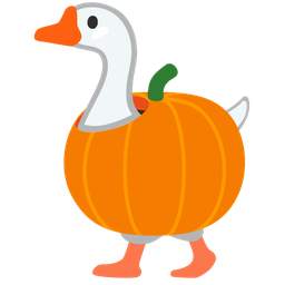 goose and jack-o-lantern