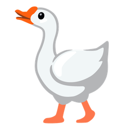 Goose and Kissing face