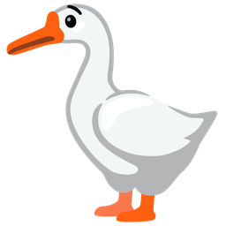 goose and lying face