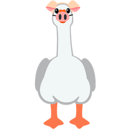 goose and pig face