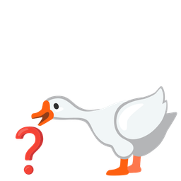 goose and red question mark
