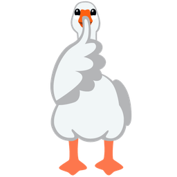 goose and shushing face