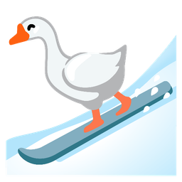 goose and skis