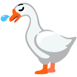 goose and sleepy face