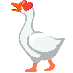 Goose and Smiling face with heart-eyes