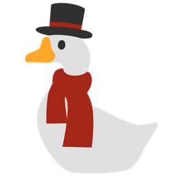 goose and snowman without snow