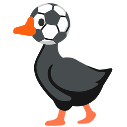 goose and soccer ball