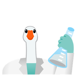 goose and test tube