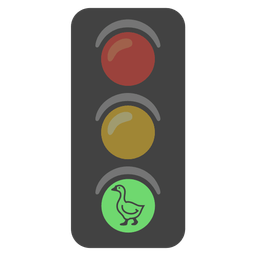 goose and vertical traffic light