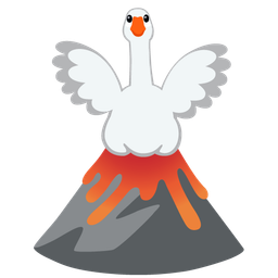 goose and volcano