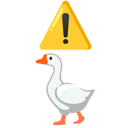 goose and warning