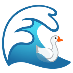 goose and water wave