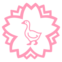 goose and white flower