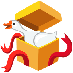 goose and wrapped gift