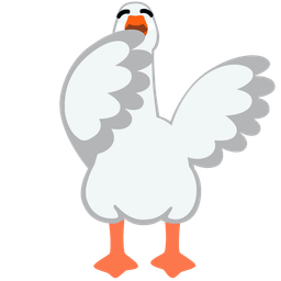 goose and yawning face