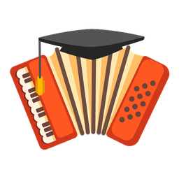 graduation cap and accordion
