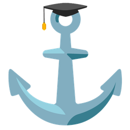 graduation cap and anchor