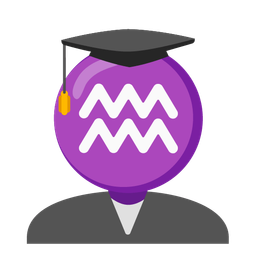 graduation cap and Aquarius