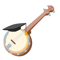 graduation cap and banjo