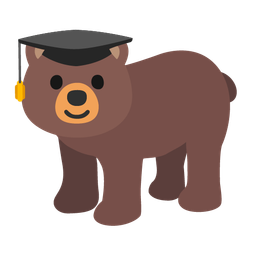 graduation cap and bear
