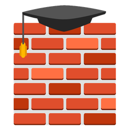 graduation cap and brick