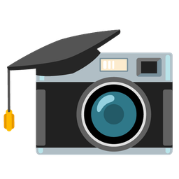 graduation cap and camera