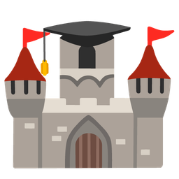 graduation cap and castle