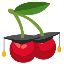 graduation cap and cherries
