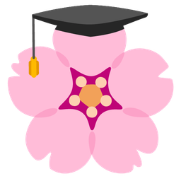 graduation cap and cherry blossom