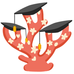 graduation cap and coral