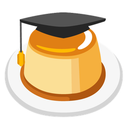 graduation cap and custard