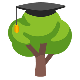 graduation cap and deciduous tree