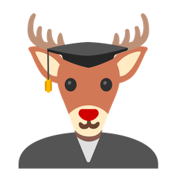 graduation cap and deer
