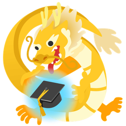 graduation cap and dragon