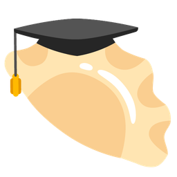 graduation cap and dumpling