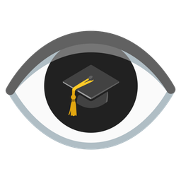 graduation cap and eye