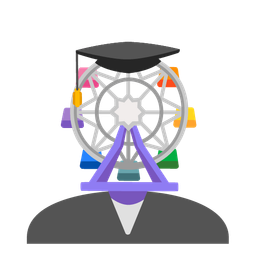 graduation cap and ferris wheel