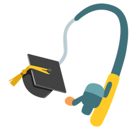 graduation cap and fishing pole