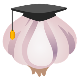graduation cap and garlic