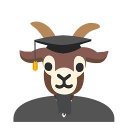 graduation cap and goat