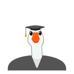 graduation cap and goose