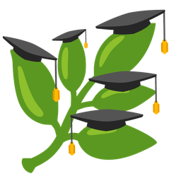 graduation cap and herb