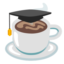 graduation cap and hot beverage