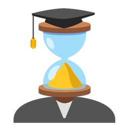 graduation cap and hourglass done