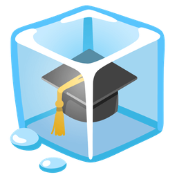 graduation cap and ice