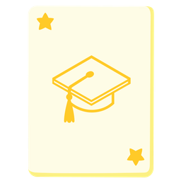 graduation cap and joker