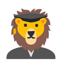 graduation cap and lion