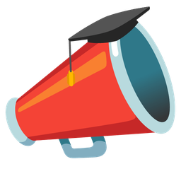graduation cap and megaphone